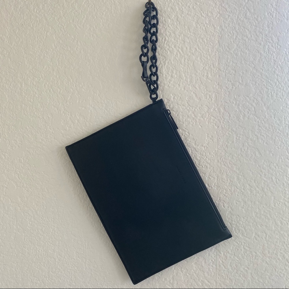 KENDALL+KYLIE Black Leather Chain Clutch - Picture 2 of 7